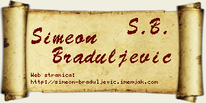 Simeon Braduljević vizit kartica